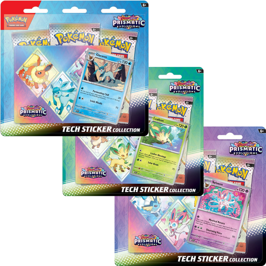 Prismatic Evolutions Tech Sticker Collection (DISPLAY 12) [PREORDER]